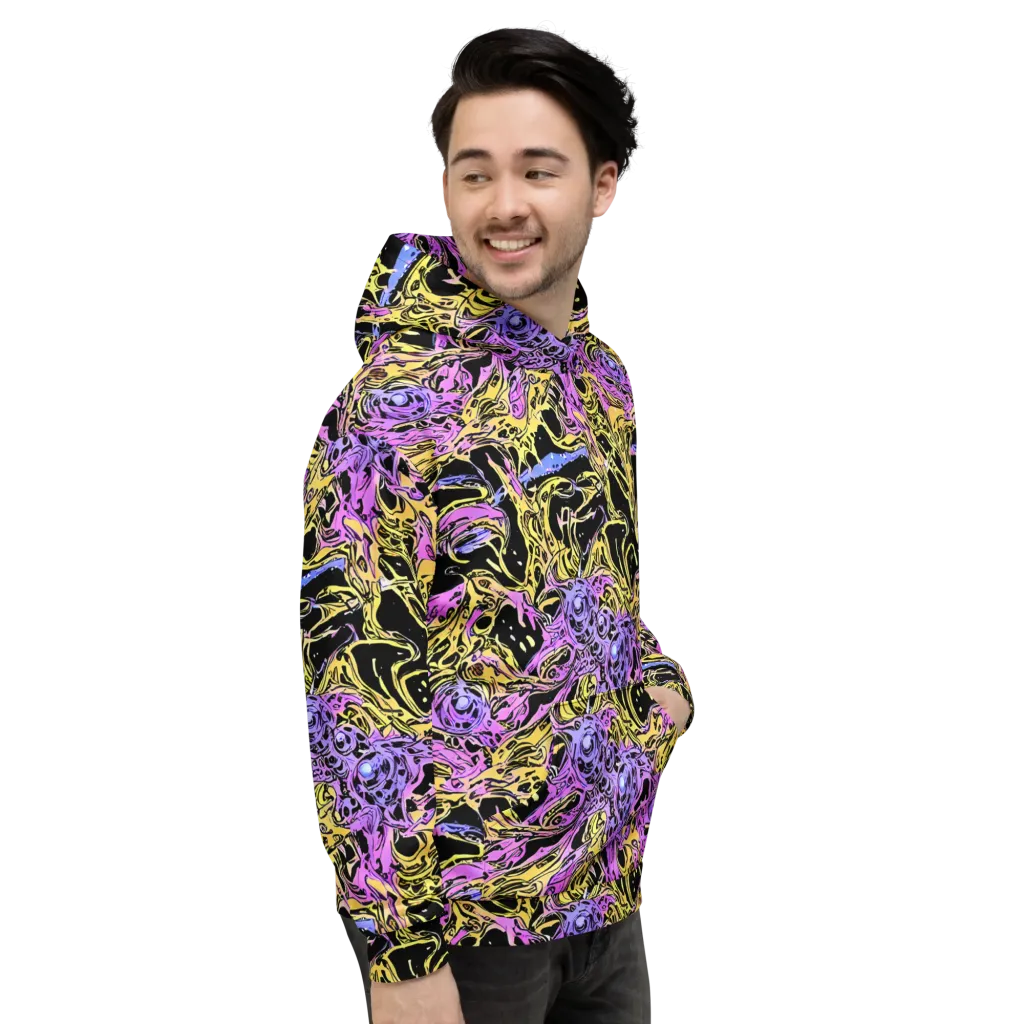 Black Orchid Riot on Hoodie — Right