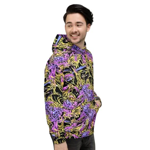 Black Orchid Riot on a Hoodie