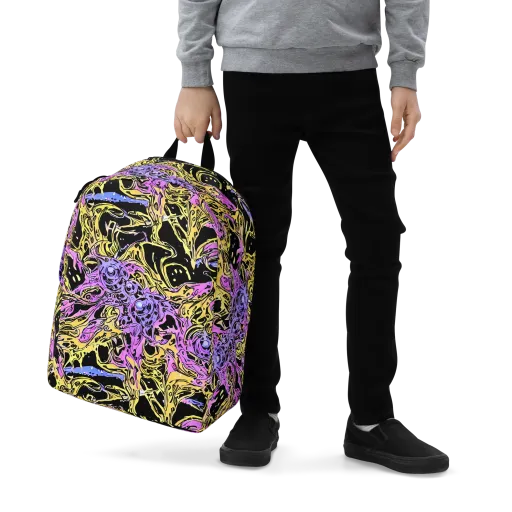Black Orchid Riot on a Minimalist Backpack
