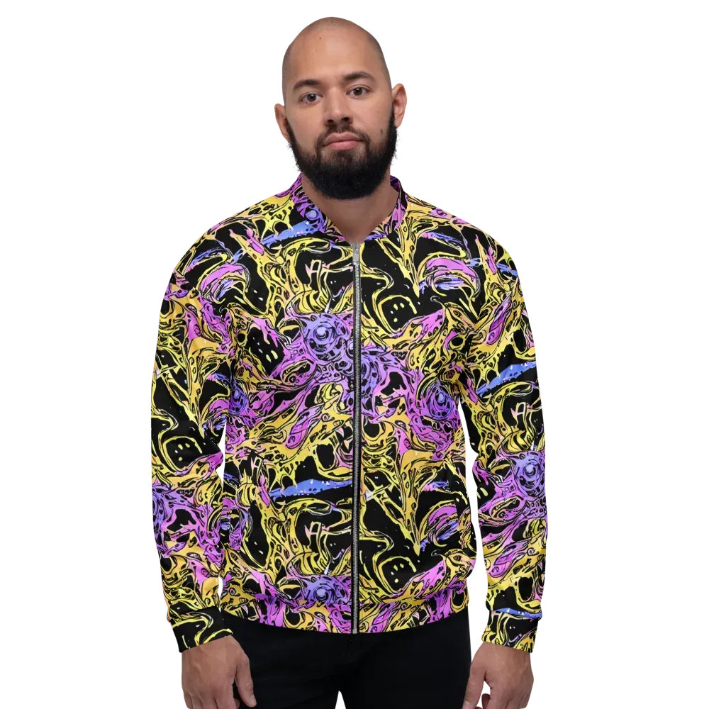 Black Orchid Riot on Bomber Jacket — Front