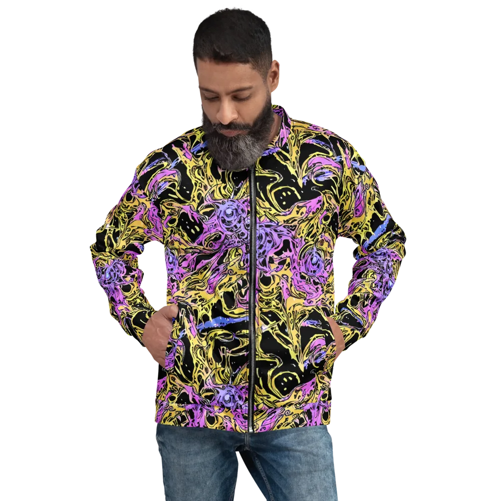 Black Orchid Riot on Bomber Jacket — Front