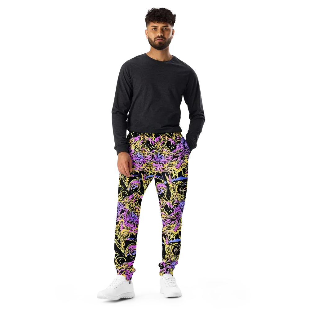Black Orchid Riot on Men's Joggers — Front