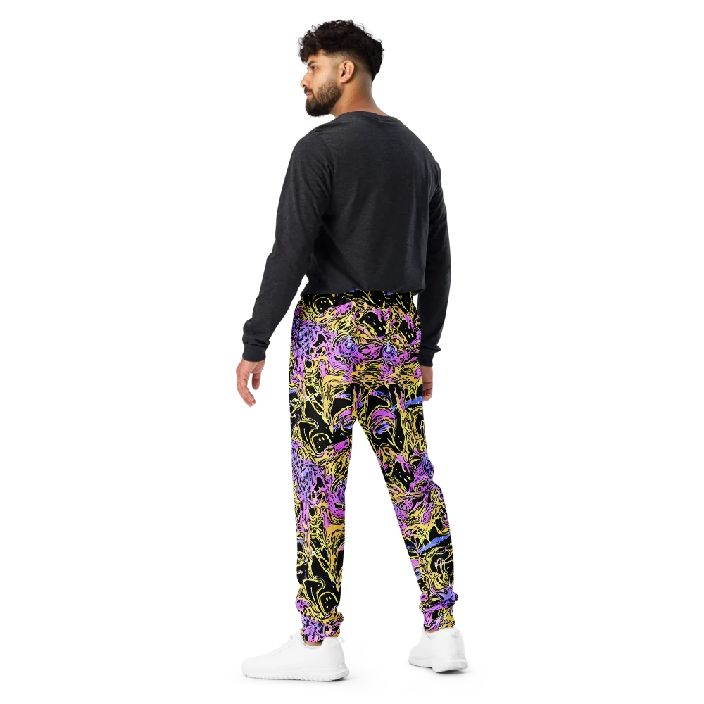 Black Orchid Riot on Men's Joggers — Back