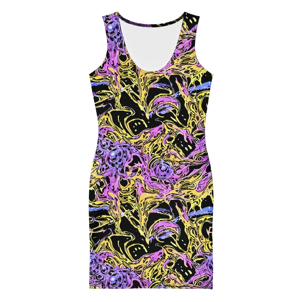 Black Orchid Riot on Bodycon Dress — Front