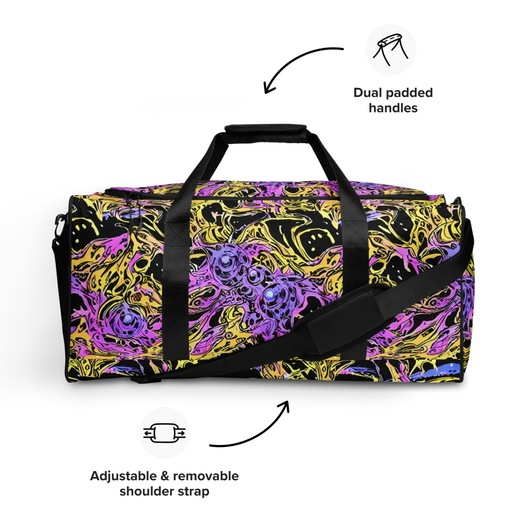 Black Orchid Riot on Duffle Bag — Front