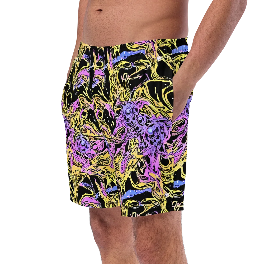 Black Orchid Riot on Swim Trunks — Left Front