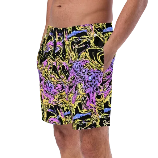 Black Orchid Riot on a Swim Trunks