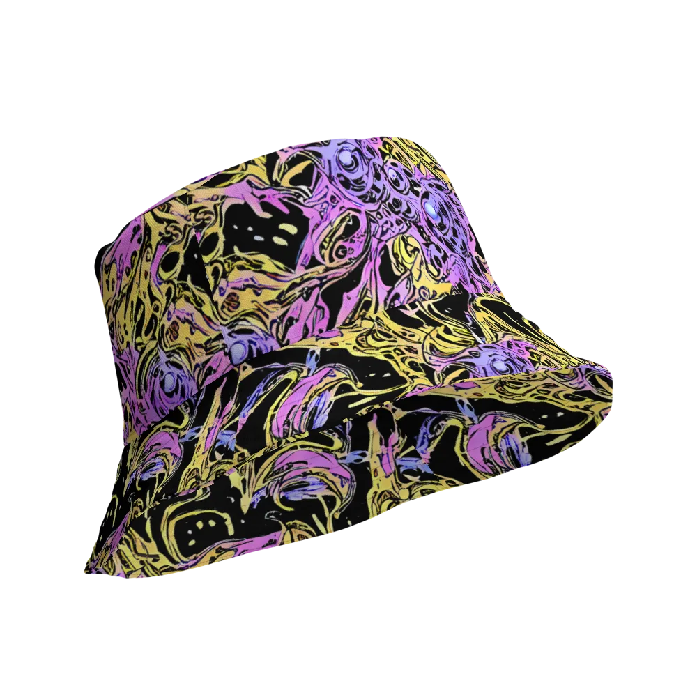 Black Orchid Riot on Reversible Bucket Hat — Product details Outside