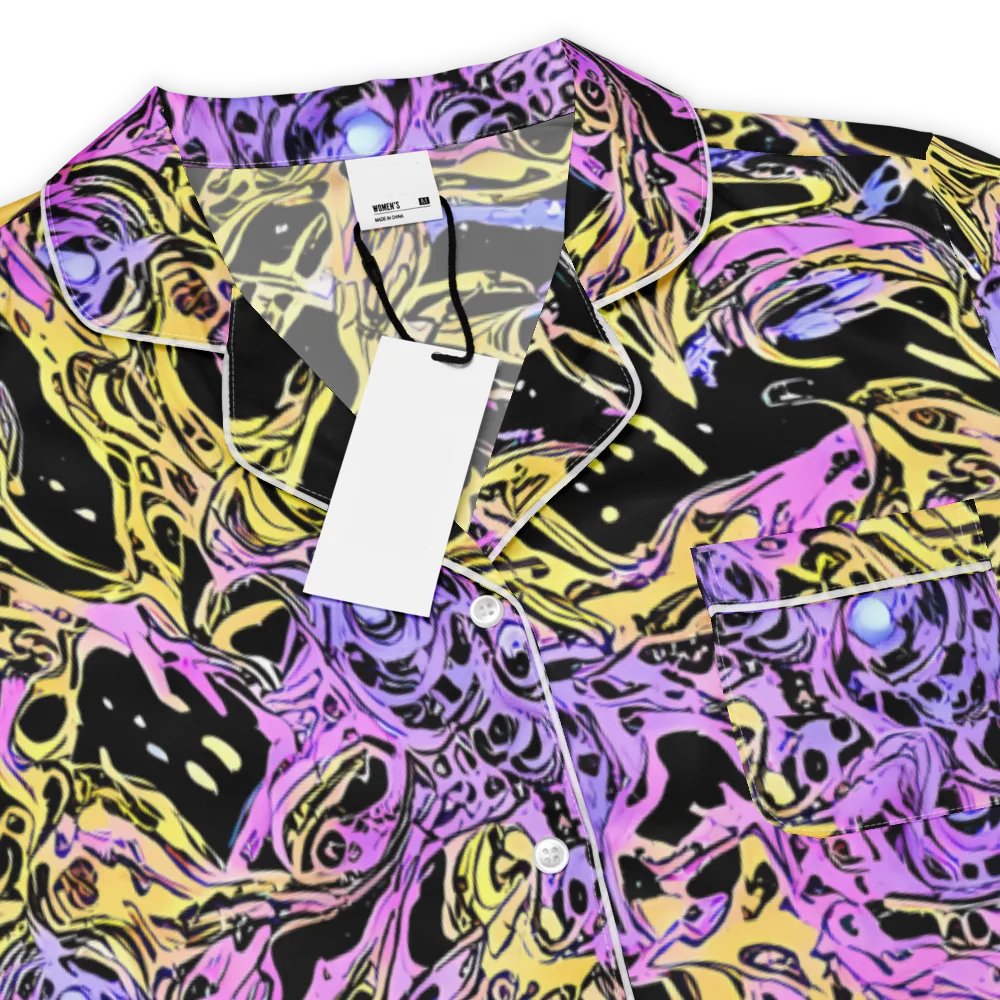 Black Orchid Riot on Women's Short Sleeve Pajama Top — Product details