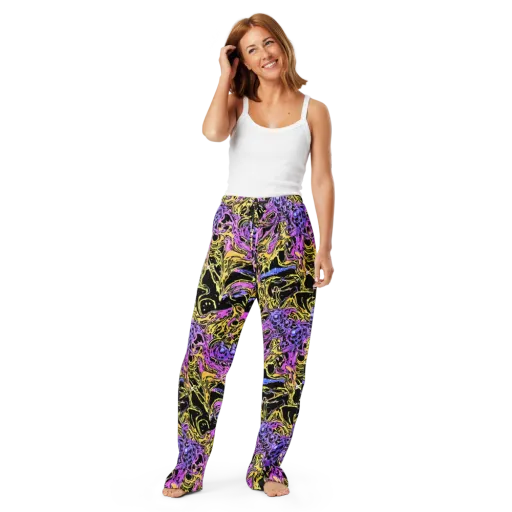 Black Orchid Riot on a Women's Pajama Pants