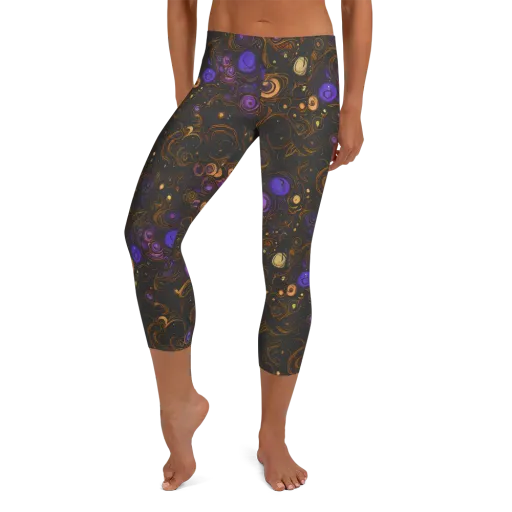 Gilded Gravity on a Capri Leggings