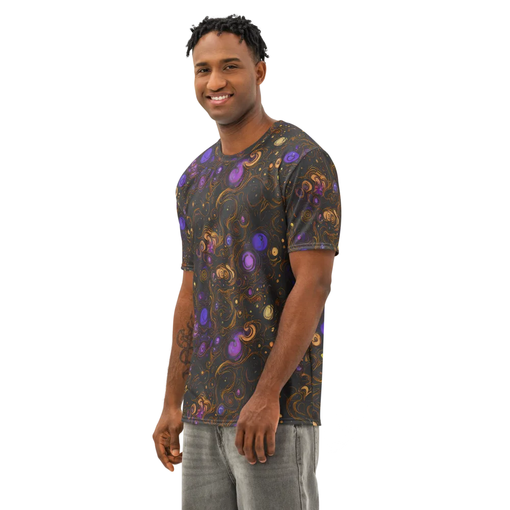 Gilded Gravity on Men's Cotton Crew Neck T-Shirt — Left Front