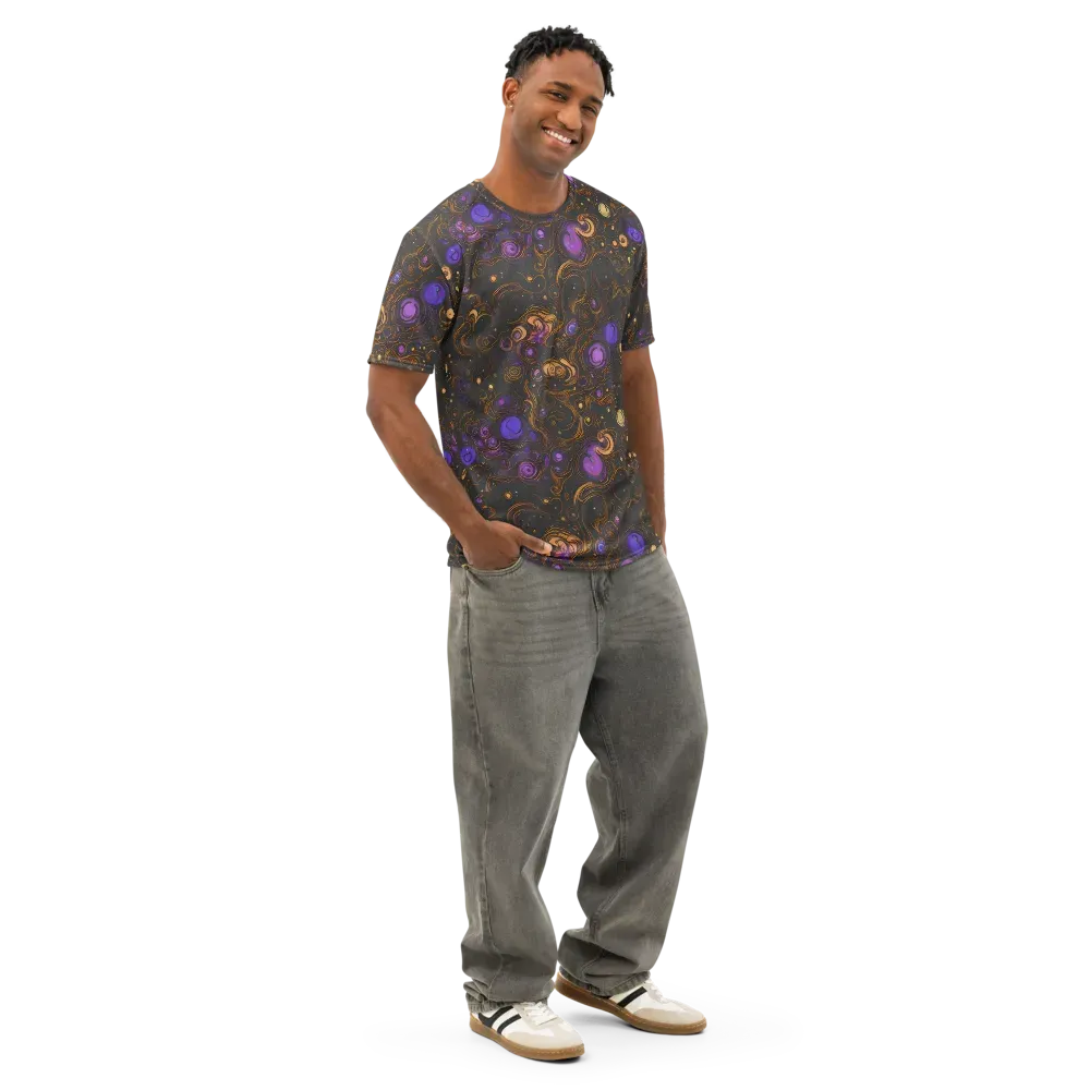 Gilded Gravity on Men's Cotton Crew Neck T-Shirt — Right Front