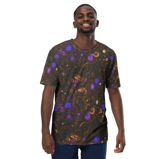 Gilded Gravity on a Men's Crew Neck T-Shirt