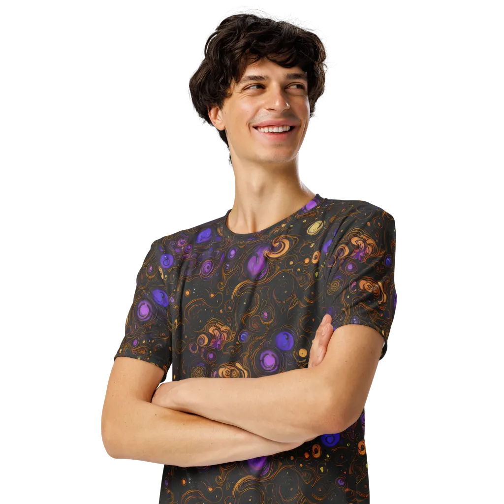 Gilded Gravity on Men's Crew Neck T-Shirt — Left Front