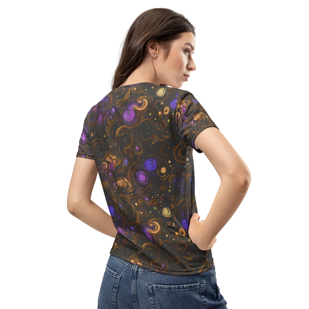 Gilded Gravity on Women's Crew Neck T-Shirt — Back