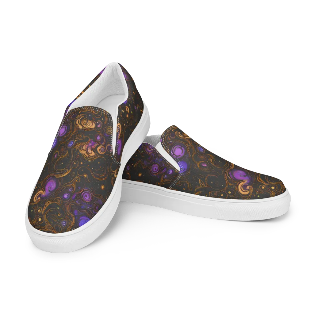 Gilded Gravity on Men's Slip-On Canvas Shoes — Left Front