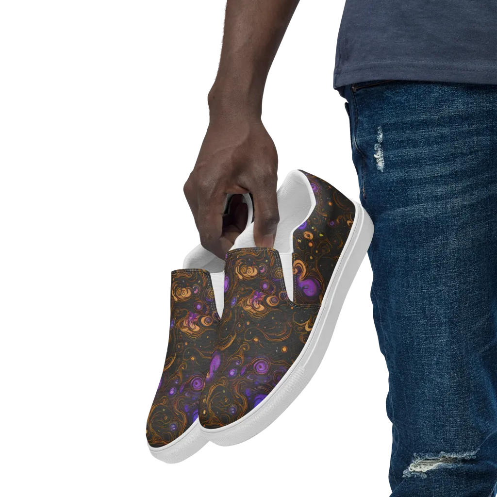 Gilded Gravity on Men's Slip-On Canvas Shoes — Left Front