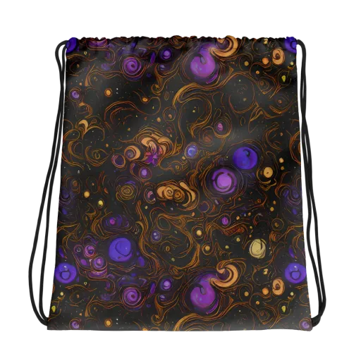 Gilded Gravity on a Drawstring Bag