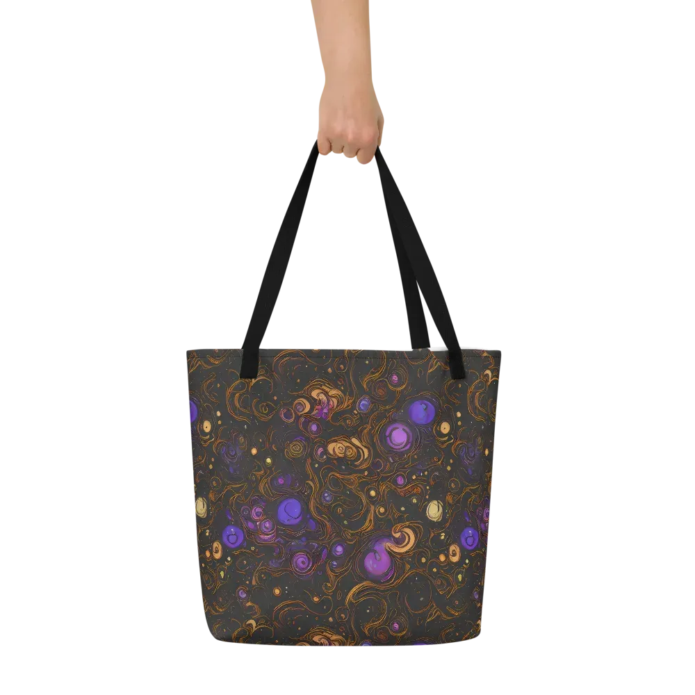Gilded Gravity on Large Tote Bag W/ Pocket — Front