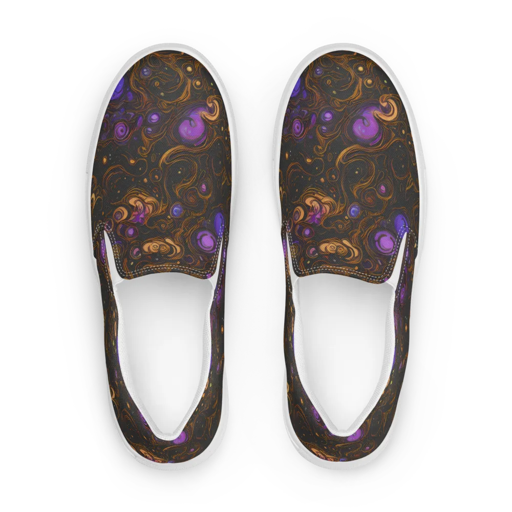 Gilded Gravity on Women's Slip-On Canvas Shoes — Front