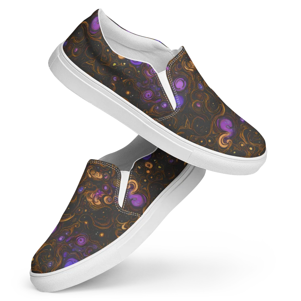 Gilded Gravity on Women's Slip-On Canvas Shoes — Front