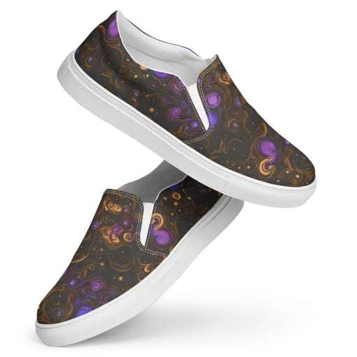 Gilded Gravity on a Women's Slip-On Canvas Shoes