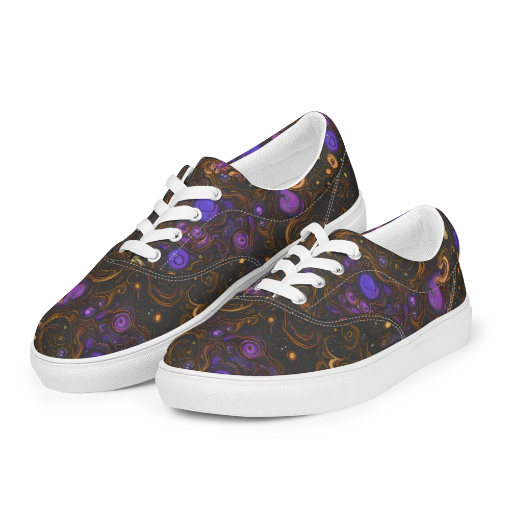 Gilded Gravity on Men's Lace-Up Canvas Shoes — Left Front