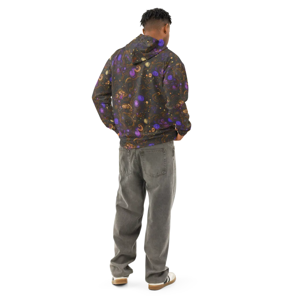 Gilded Gravity on Cotton Hoodie — Back