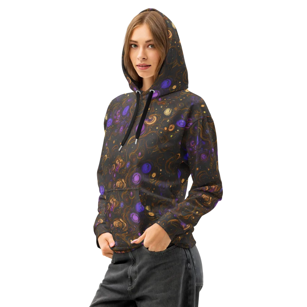 Gilded Gravity on Cotton Hoodie — Left Front