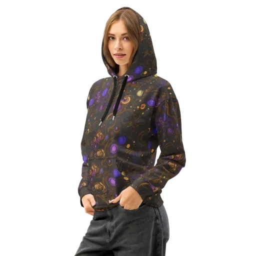 Gilded Gravity on a Cotton Hoodie