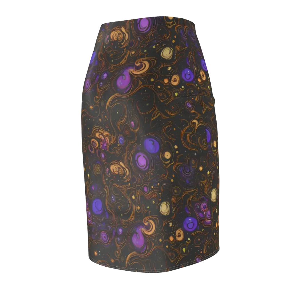 Gilded Gravity on Pencil Skirt — Back Side