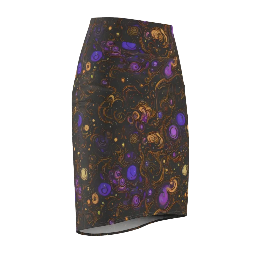 Gilded Gravity on Pencil Skirt — Front Side