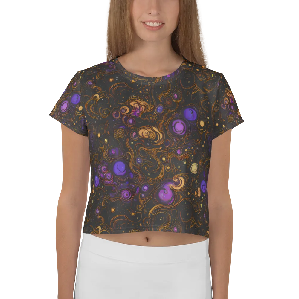 Gilded Gravity on Crop Tee — Front