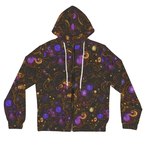 Gilded Gravity on a Women's Full-Zip Hoodie