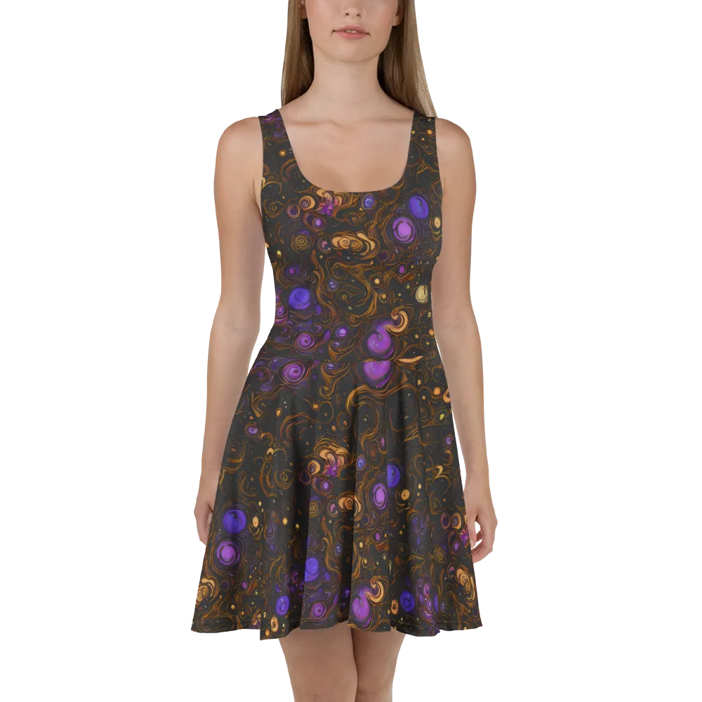 Gilded Gravity on Skater Dress — Front