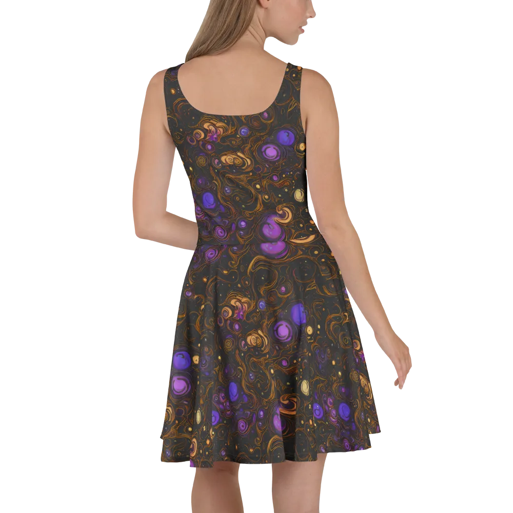 Gilded Gravity on Skater Dress — Back
