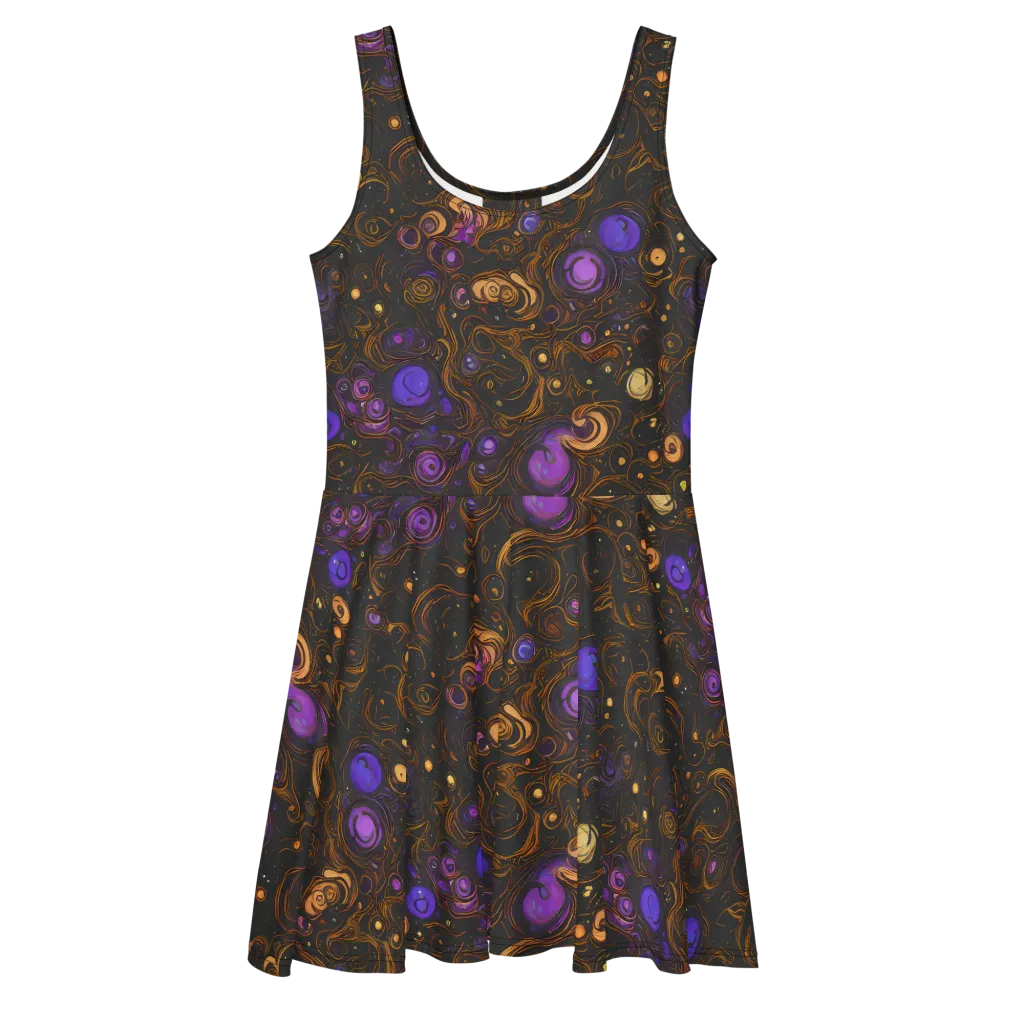 Gilded Gravity on Skater Dress — Front