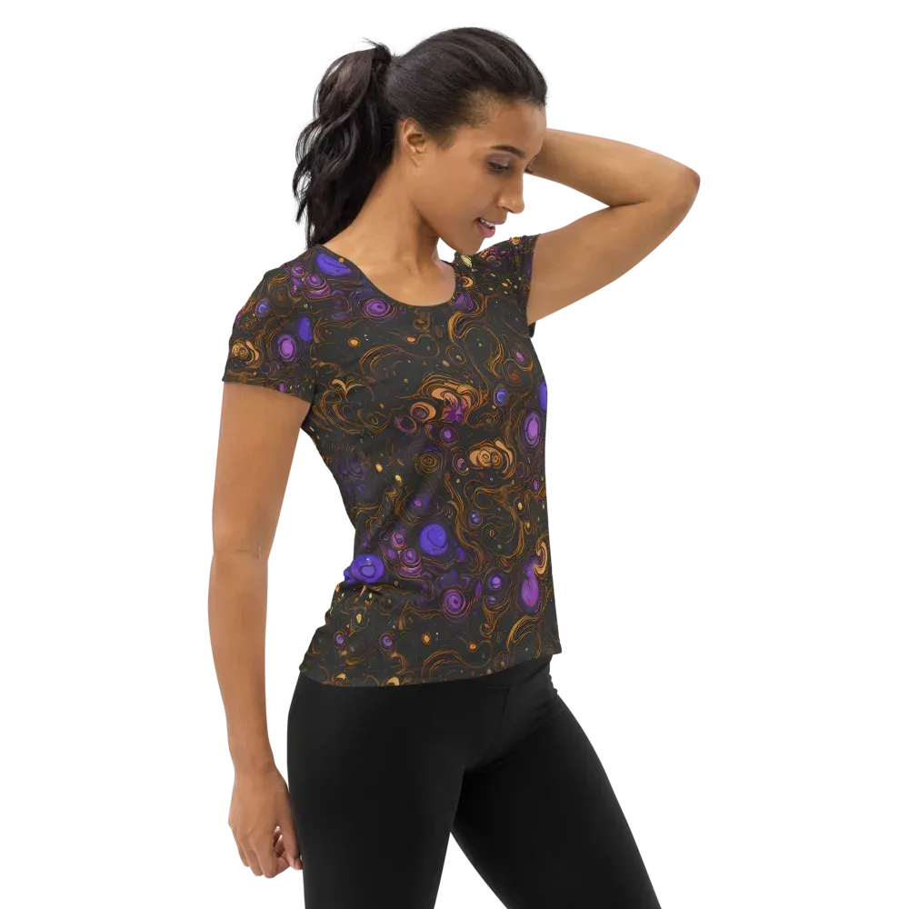 Gilded Gravity on Women's Athletic T-Shirt — Right