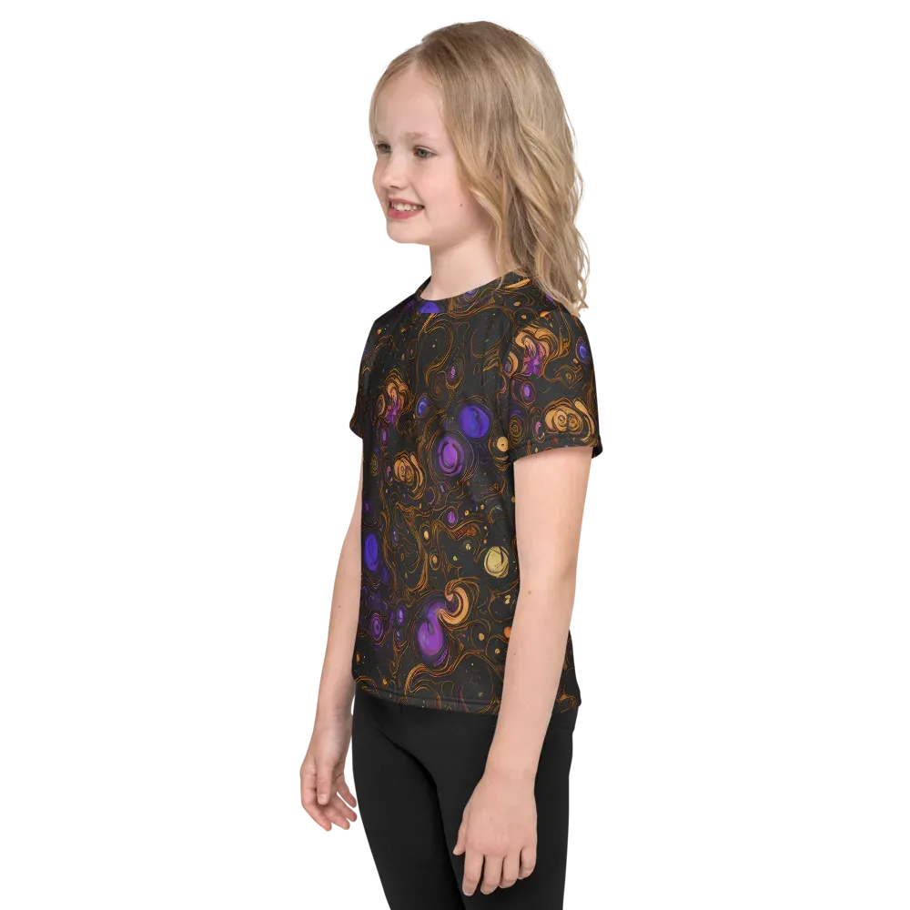 Gilded Gravity on Kids Crew Neck T-Shirt — Left