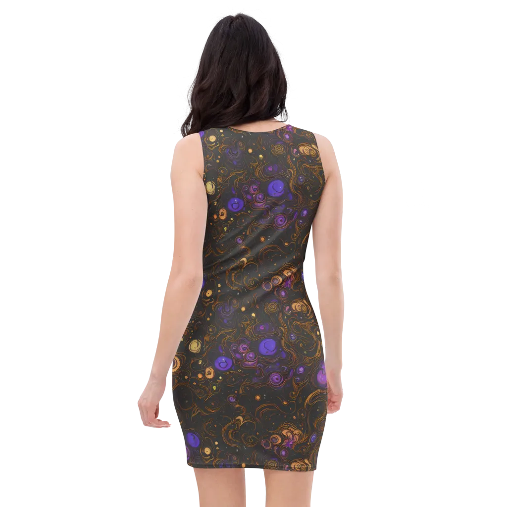 Gilded Gravity on Bodycon Dress — Back
