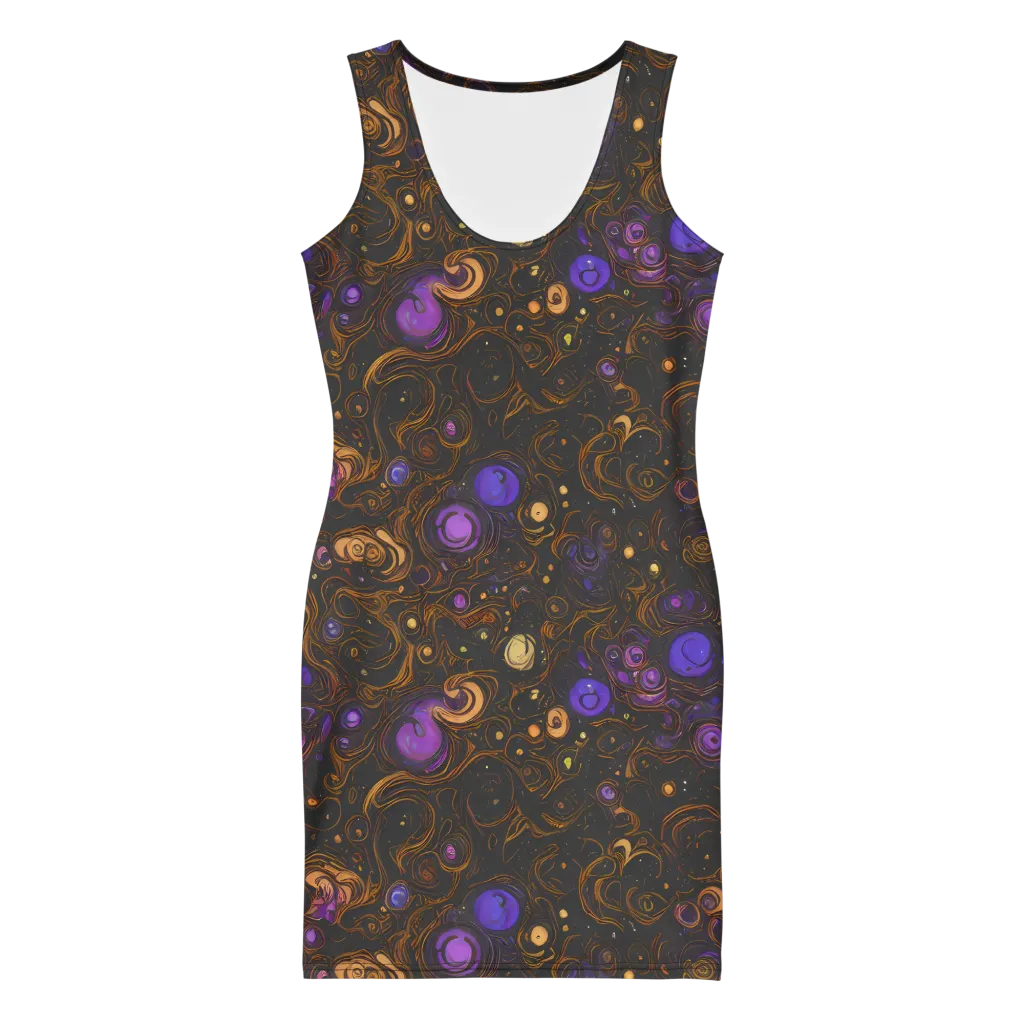 Gilded Gravity on Bodycon Dress — Front