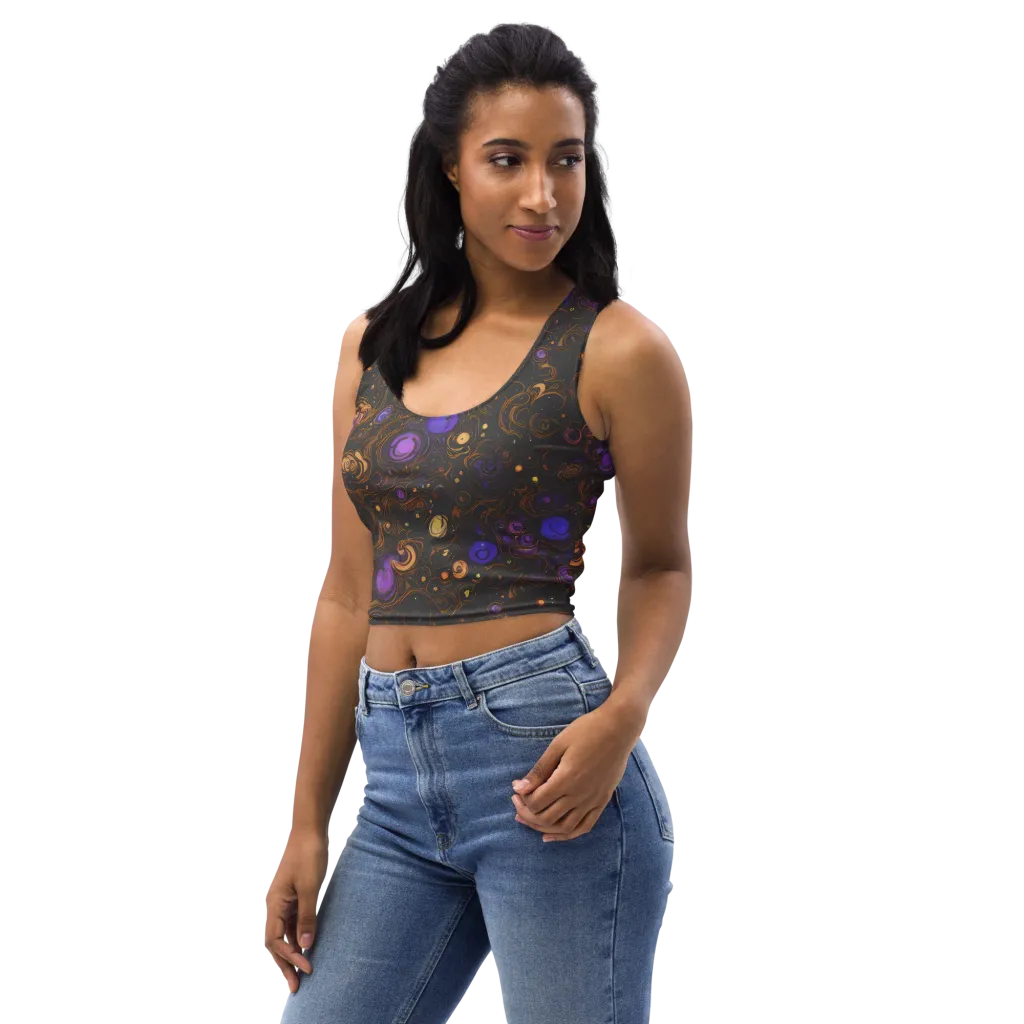 Gilded Gravity on Crop Top — Left Front