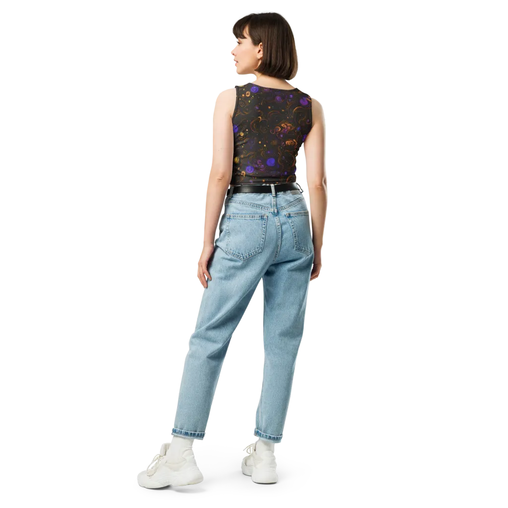 Gilded Gravity on Crop Top — Back
