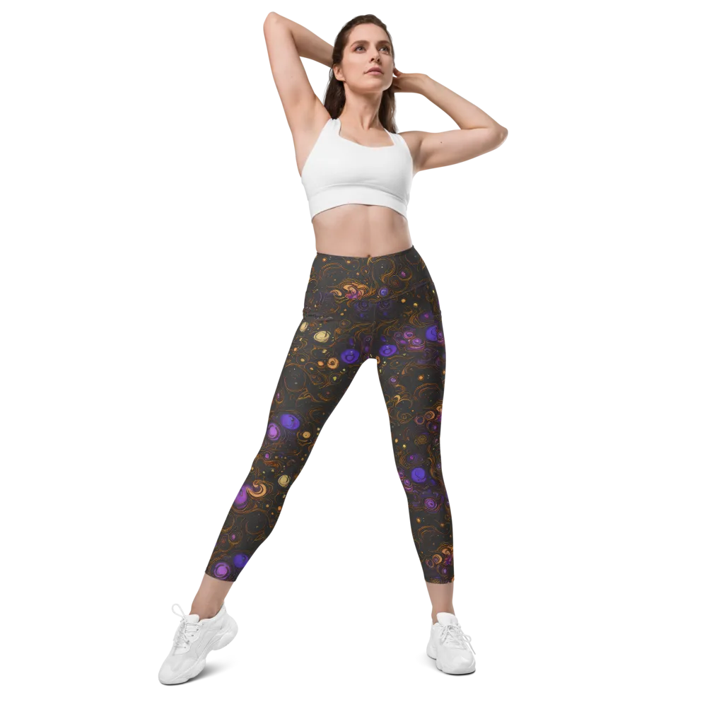 Gilded Gravity on Leggings with Pockets — Front