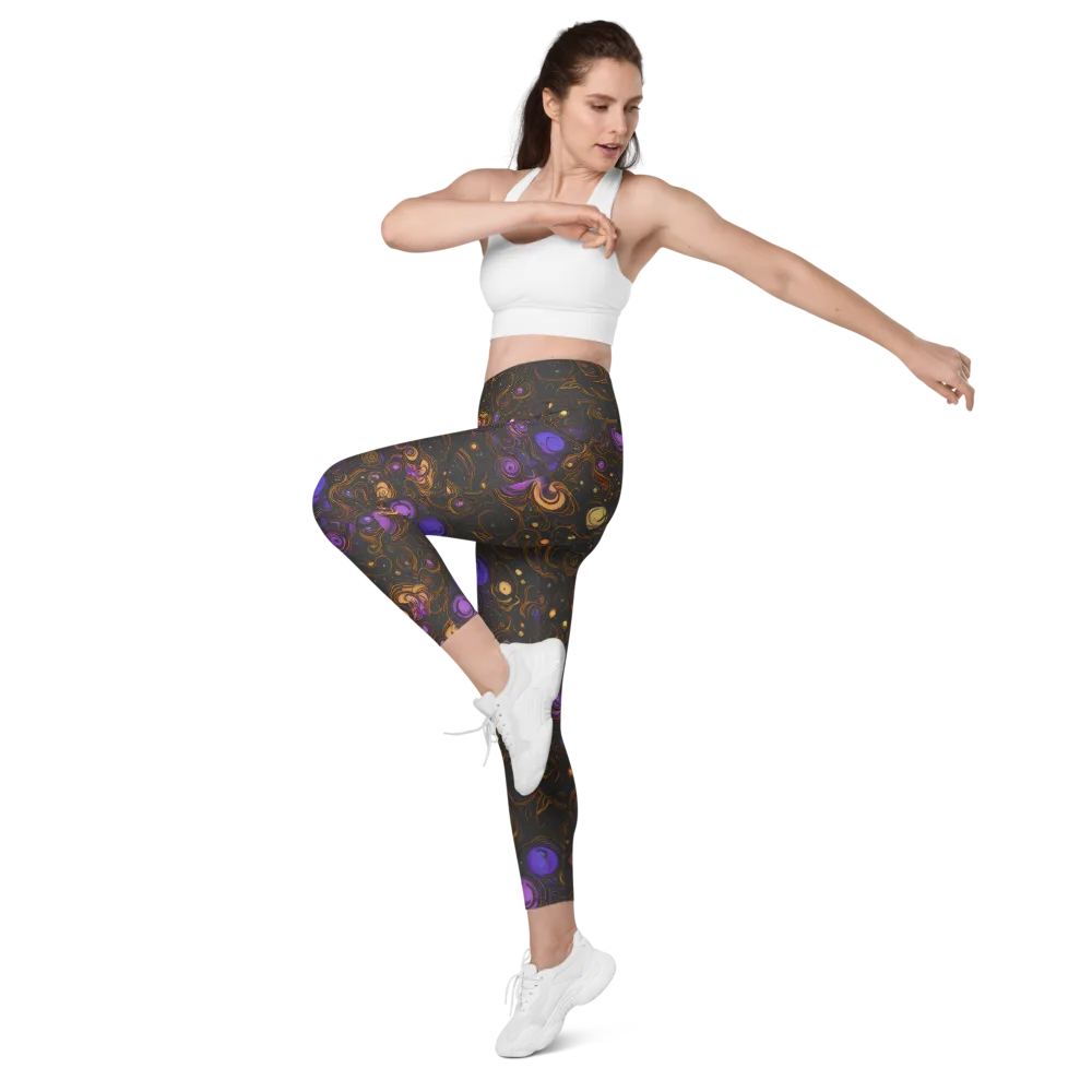 Gilded Gravity on Leggings with Pockets — Left Front