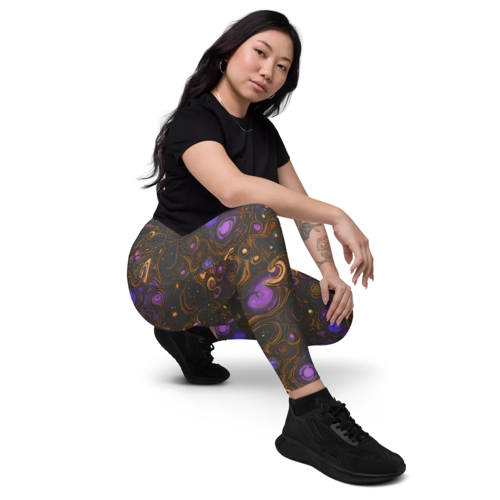 Gilded Gravity on Leggings with Pockets — Right Front