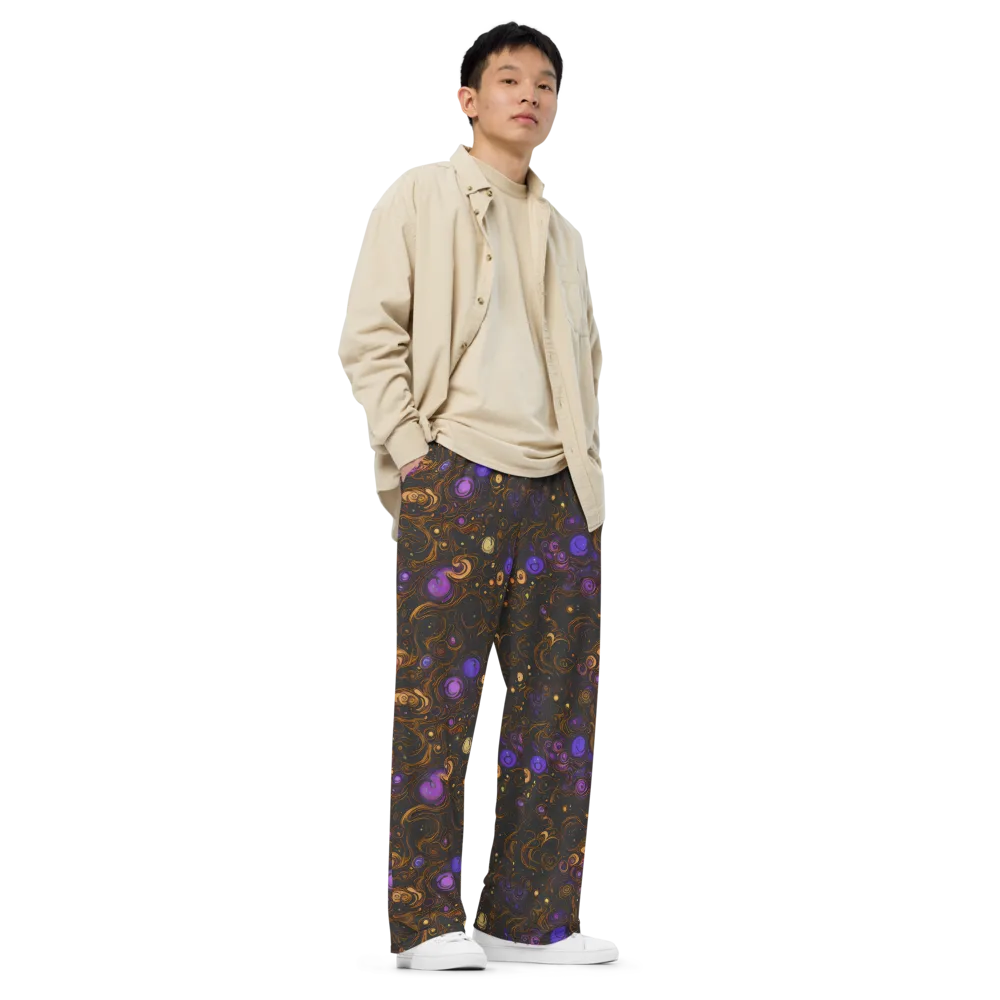 Gilded Gravity on Wide-Leg Pants — Right Front