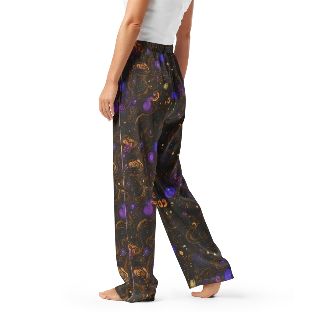 Gilded Gravity on Women's Pajama Pants — Left