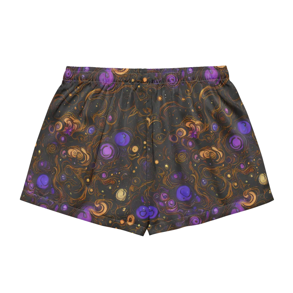 Gilded Gravity on Women's Pajama Shorts — Back